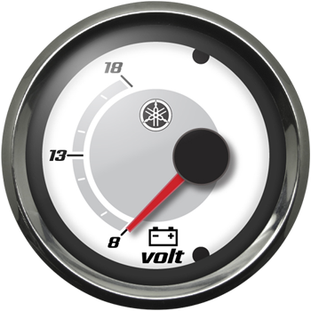 Yamaha Classic Series Analog Voltage Meter (N80-83503-40-00) White, Chrome