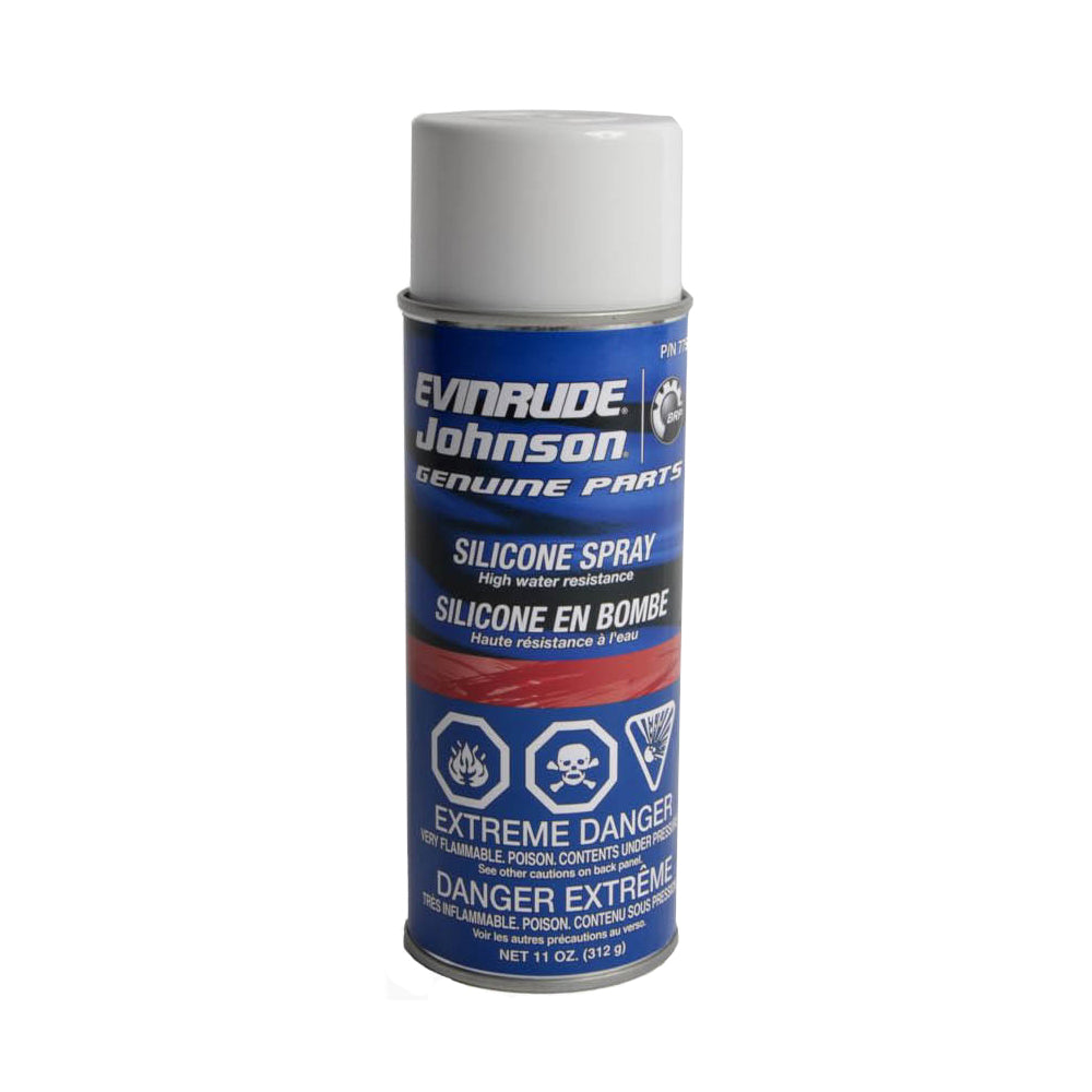 This is an 11 ounce can of Evinrude/Johnson High Water Resistance Silicone Spray, Part number 0775630.