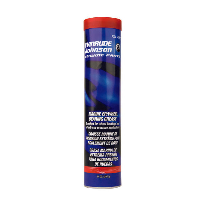 This is an Evinrude 14oz Cartridge of Marine EP/Wheel Bearing Grease, part number 0775778