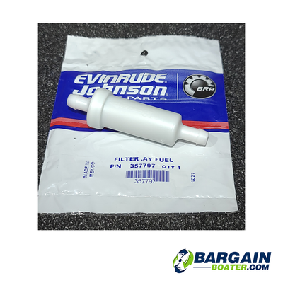 This is an Evinrude/Johnson In Line Fuel Filter, Part Number 0357797, 357797..