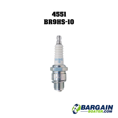 This is n NGK 4551 BR9HS-10 Spark plug for Yamaha 2-Strokes, part number BR9-HS100-00-00.