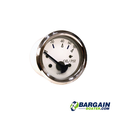 SeaChoice Series Gauges Chrome And White