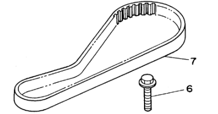 This is a Yamaha Engine Timing Belt, part number (62Y-46241-00-00).