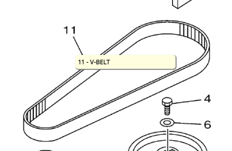 This is a Yamaha Outboard Engine Timing Belt, part number (66M-46241-00-00).