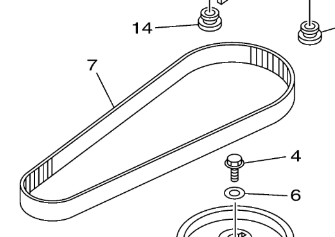 This is a Yamaha engine Timing Belt, part number (68T-46241-00-00).