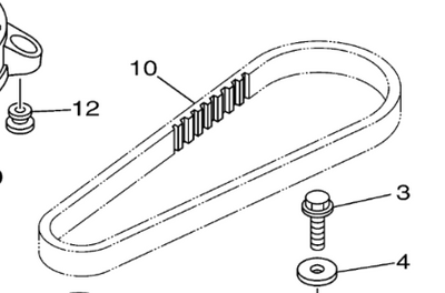 This is a Yamaha Engine Timing Belt, part number (6AH-46241-00-00).