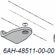 This is a genuine Yamaha Steering Hook, part number 6AH-48511-01-00.