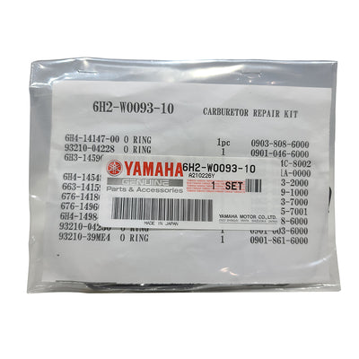 This is a Yamaha Carburetor Repair Kit, 6H2-W0093-10, for 2-Stroke Yamaha Outboard Motors.