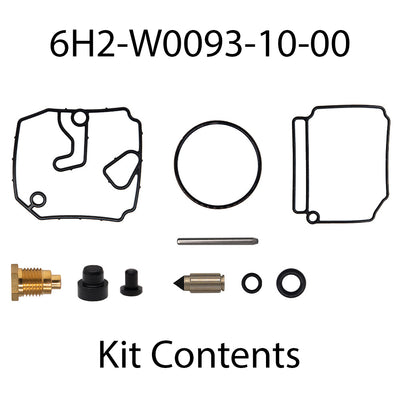 This is the contents of Yamaha Carburetor Repair Kit 6H2-W0093-10