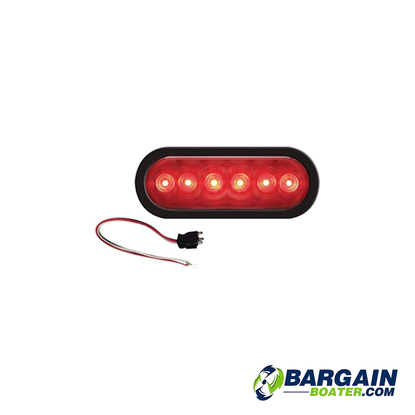SeaChoice LED 6" Oval Sealed Tail Light Kit For Flush Mount