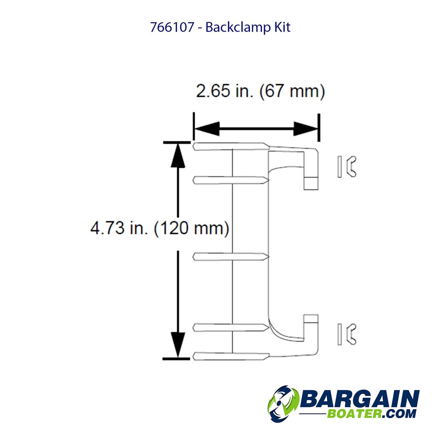 766107 - Evinrude ICON Gauge Backclamp kit for 5" gauge
