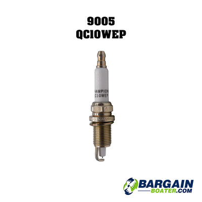 This is a Champion QC10WEP Spark Plug for Evinrude E-TEC 2-Stroke outboard motors (5007419).