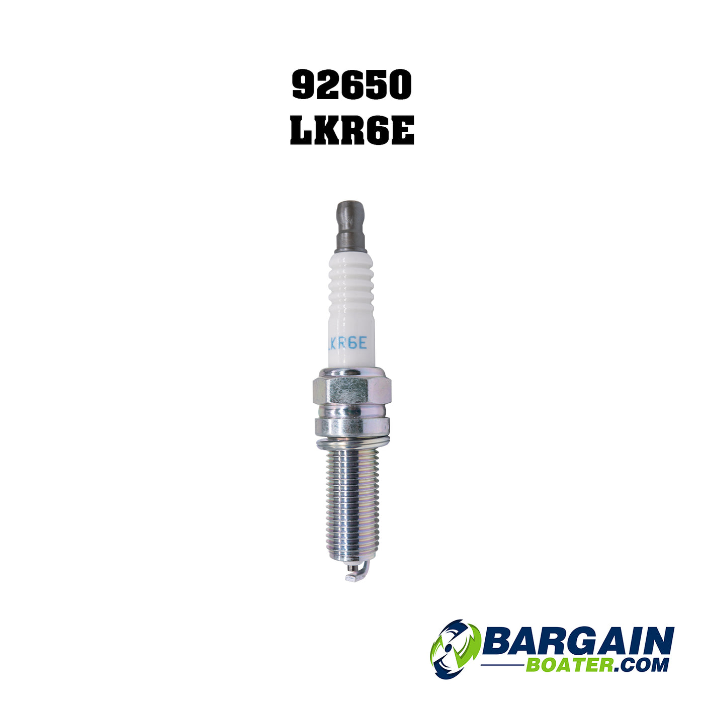 This is an NGK 92650 LKR6E Spark Plug for Yamaha 4-Stroke outboard motors (LKR-6E000-00-00) and other gasoline engines.