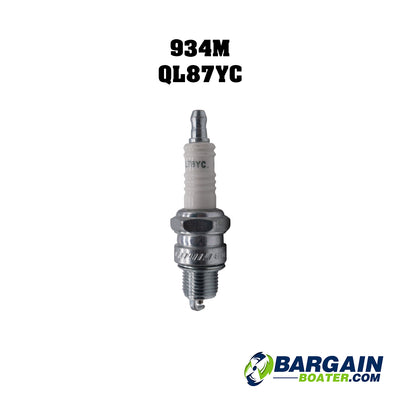 This is a Champion 934M QL87YC Spark Plug for Evinrude E-TEC 2-Stroke outboard motors (0437686).
