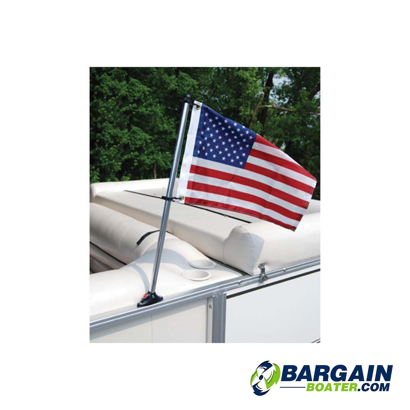 Taylor Made Pontoon Flag Pole Socket With Flag