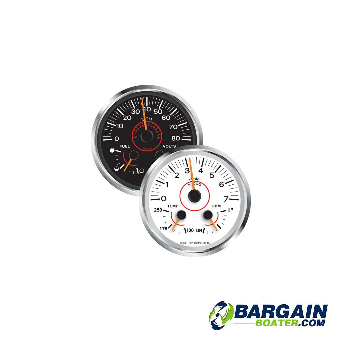 Evinrude/Johnson ICON Gauges, Basic 3-In-One, 5" Diameter (766160)