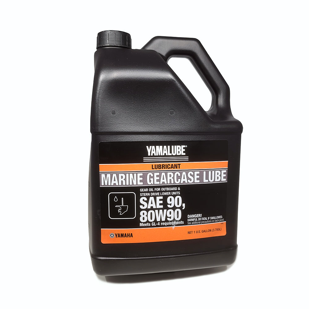 This is a 1 Gallon bottle of Yamaha Marine Gearcase Lubricant, part number ACC-GEARL-UB-GL.