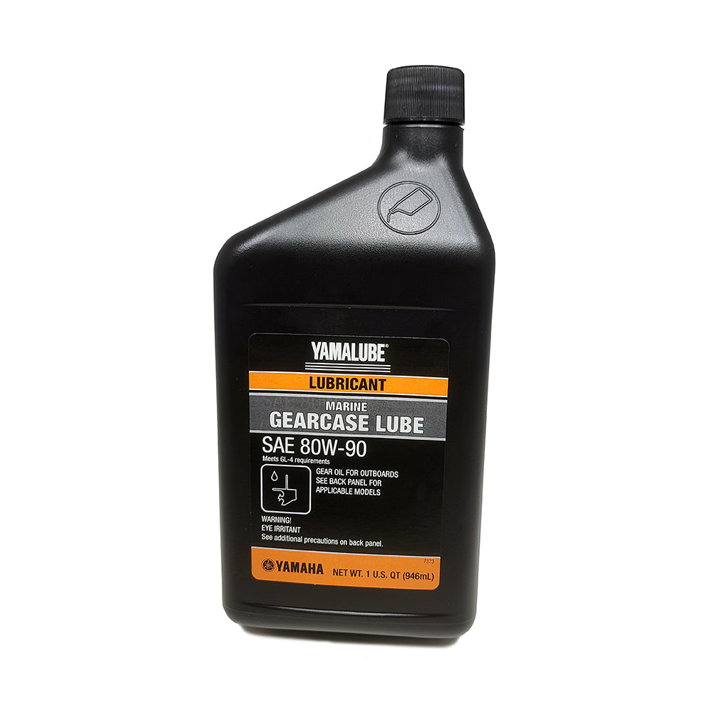 This is a 32 oz. bottle of Yamaha Marine Gearcase Lubricant, part number ACC-GEARL-UB-QT.