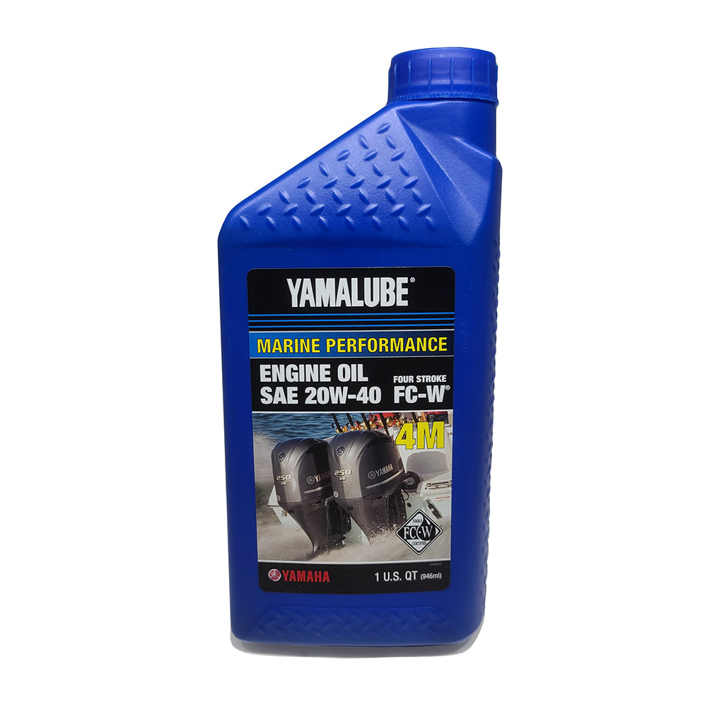 YAMAHA - LUB-20W40-FC-12 - 4M FC-W SYNTHETIC BLEND, 4-STROKE MOTOR OIL - 1 Quart