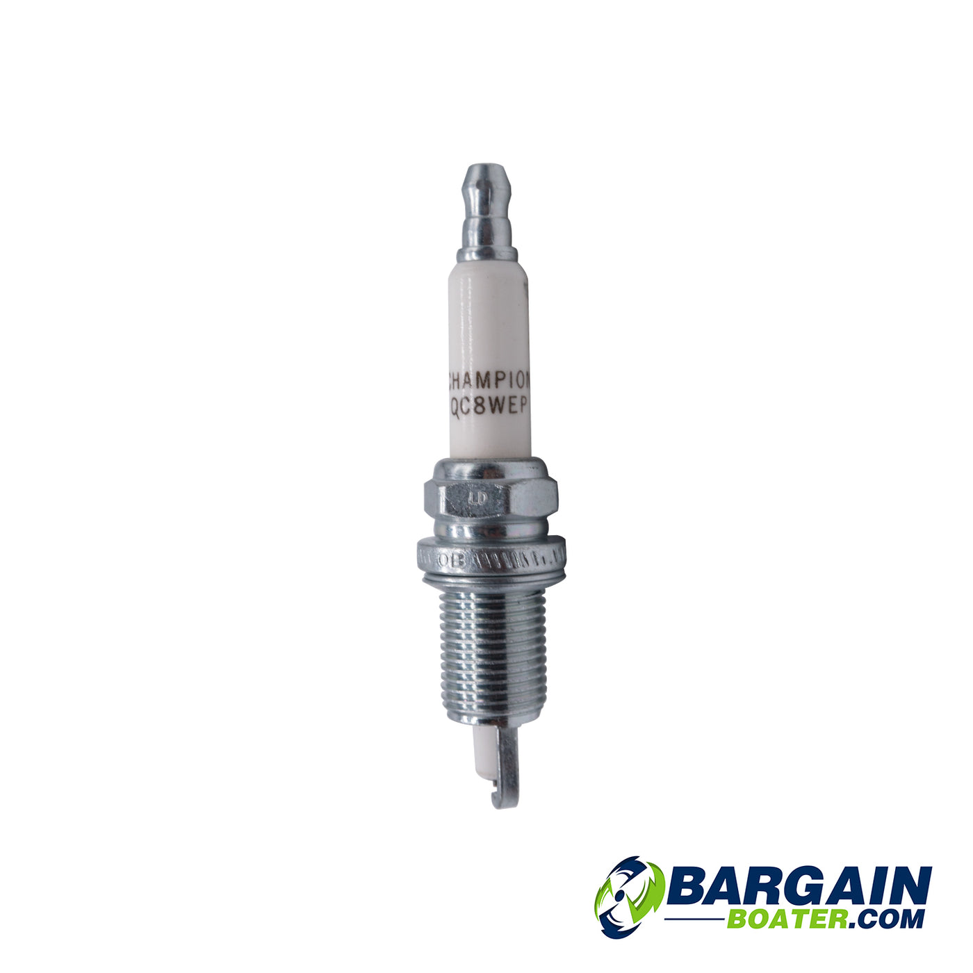This is a Champion QC8WEP Spark Plug for Evinrude E-TEC 2-Stroke outboard motors (5007597).