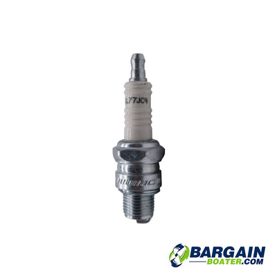 This is a Champion Ql77JC4 Spark Plug for Evinrude E-TEC 2-Stroke outboard motors (0502180).