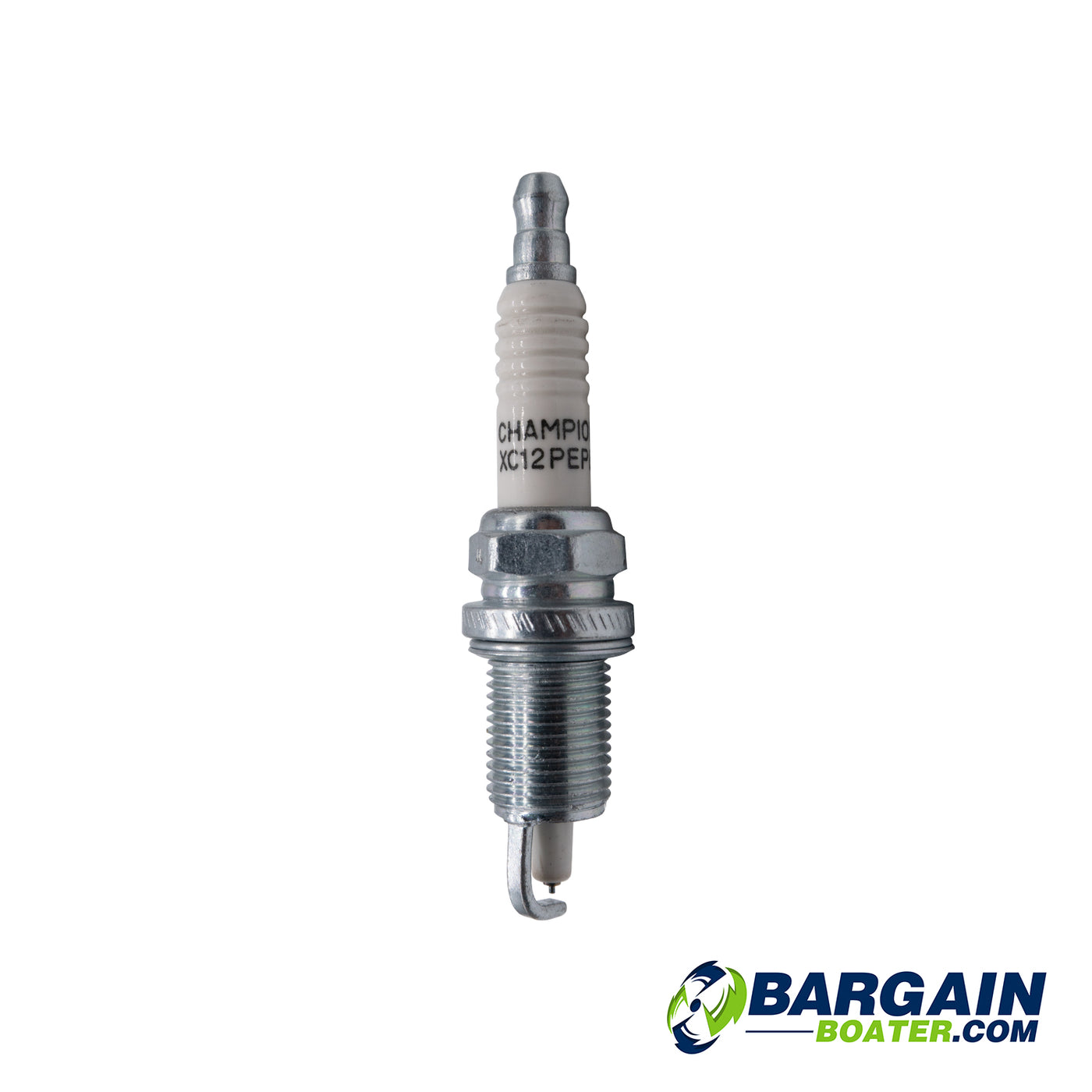 This is a Champion XC12PEPB Spark Plug for Evinrude/Johnson 2-Stroke outboard motors (5001211).
